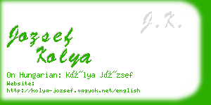 jozsef kolya business card